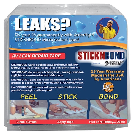 Leisure Time Leisure Time 60022 STICKNBOND RV Leak Repair Tape - Aluminum, 4 in. x 25 ft. 60022
